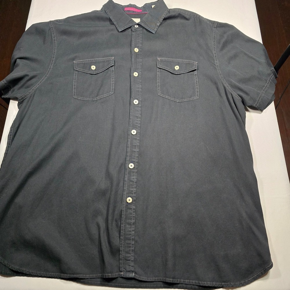 Tommy Bahama Mens XXL Island Modern Fit Tencel Cotton Short Sleeve Shirt